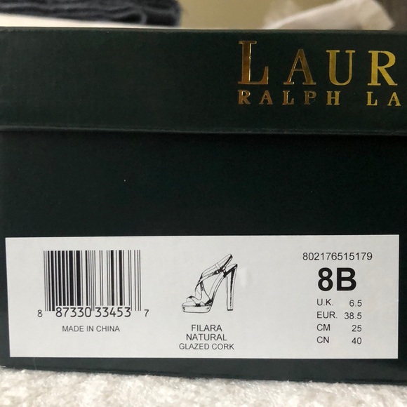 SOLD | Ralph Lauren | Glazed Cork Platform Heels - Picture 6 of 7